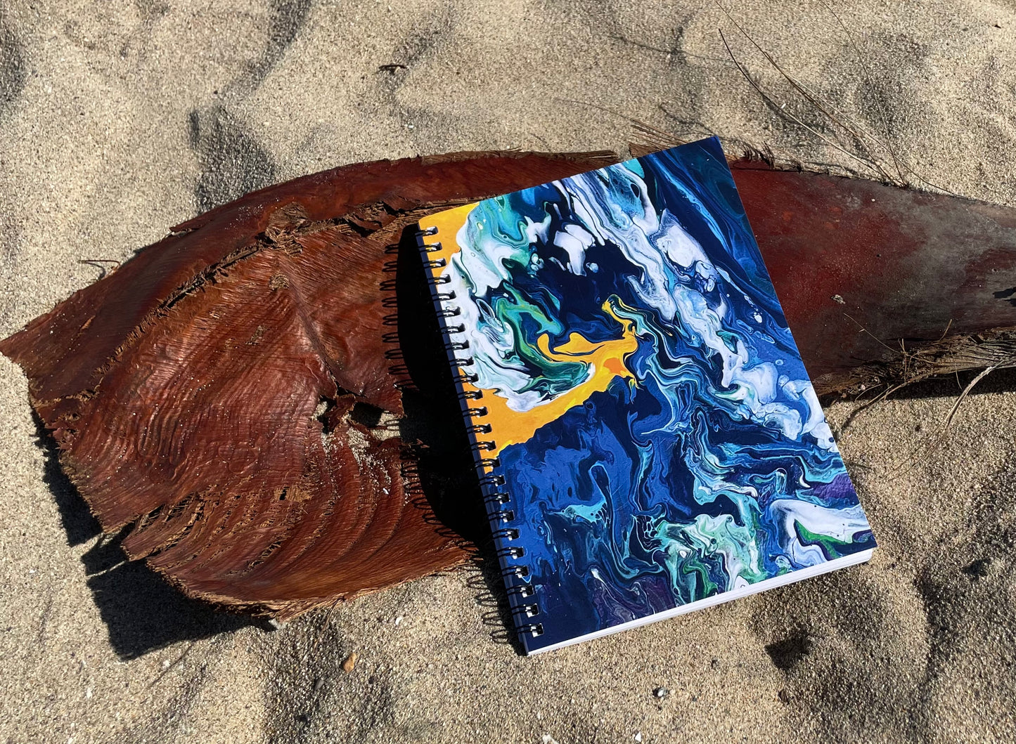 windy wave spiral notebook